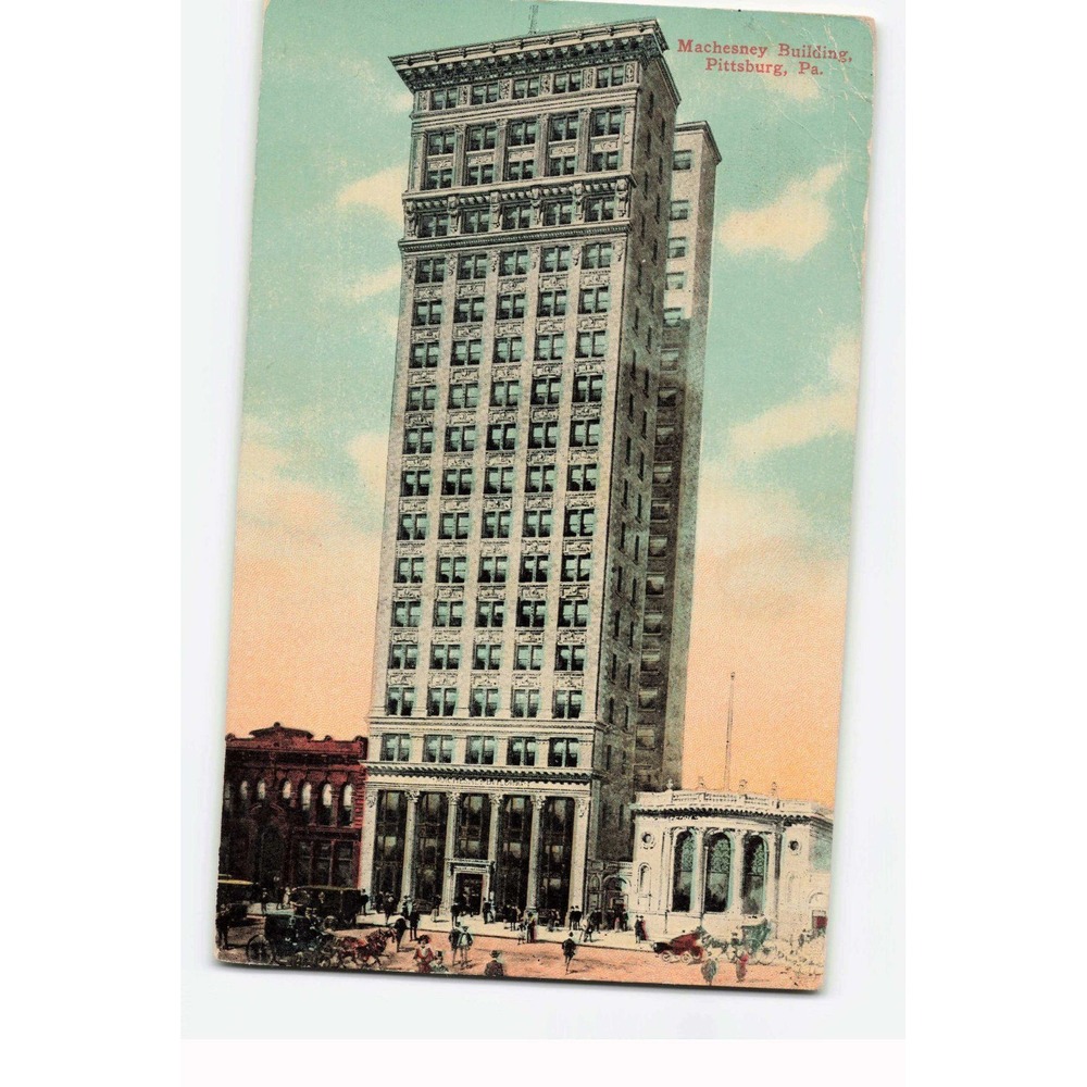 1915 Machesney Building Pittsburgh PA Postcard Americhrome Bennum Building
